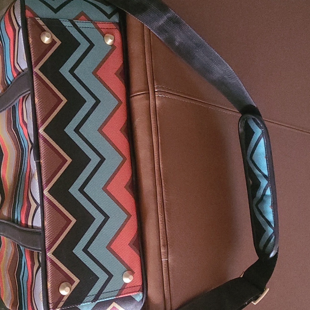 NWT Authentic MISSONI For Target Zig Zag Travel Messenger Shoulder Bag - Picture 10 of 10